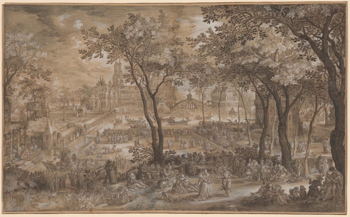 Festa veneziana in un giardino del castello - National Gallery of Arts